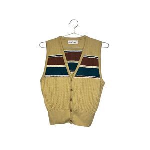 VINTAGE Unisex Garland Cardigan Sweater Vest